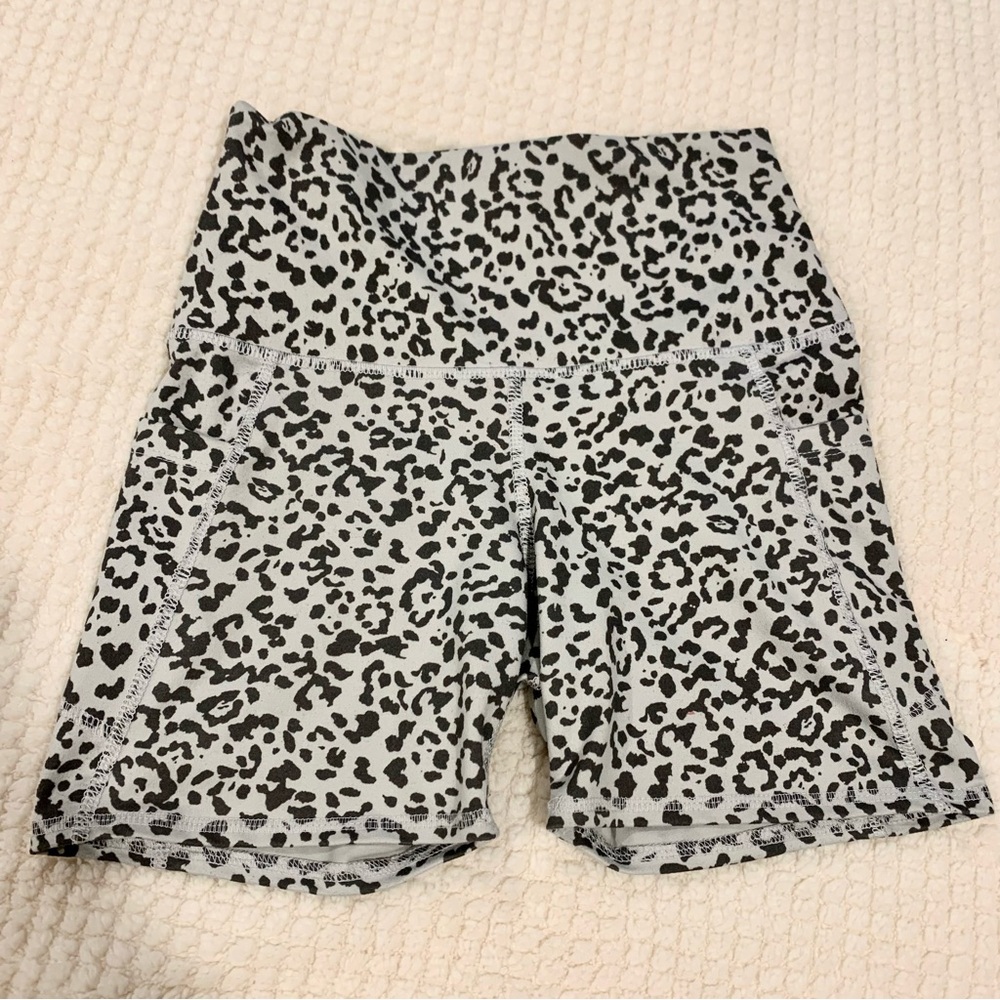 Evolution and Creation Gray Leopard Bike Shorts